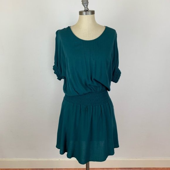 Anthropologie Dresses & Skirts - Anthropologie Floreat Green Elastic Waist Dress
